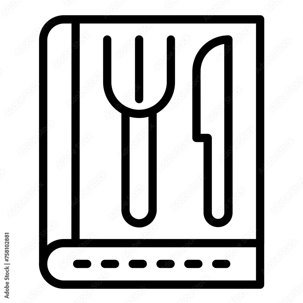 Vector Design Recipe Book Icon Style Vector Design Recipe Book Icon Style