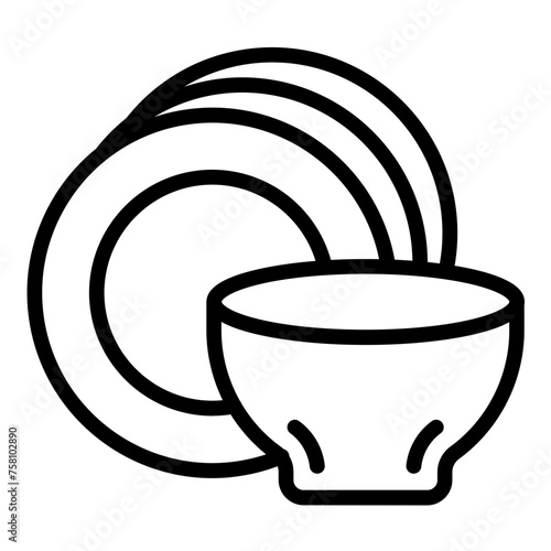 Vector Design Dinnerware Icon Style
