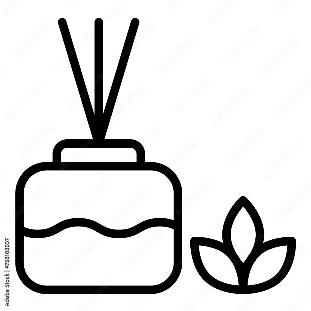 Fototapeta premium Vector Design Home Fragrance Icon Style