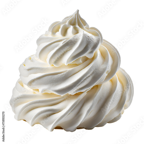 Illustration of white whipped cream