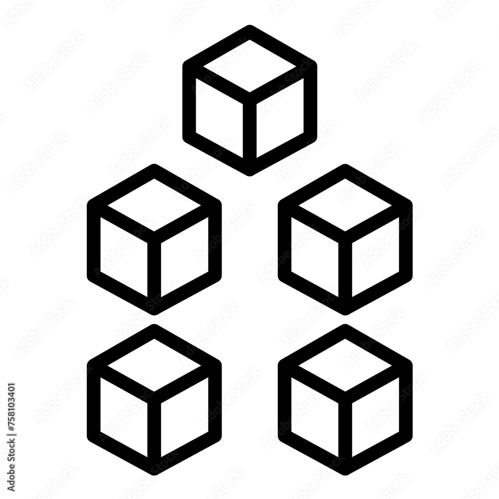 Vector Design Building Blocks Icon Style Vector Design Building Blocks Icon Style