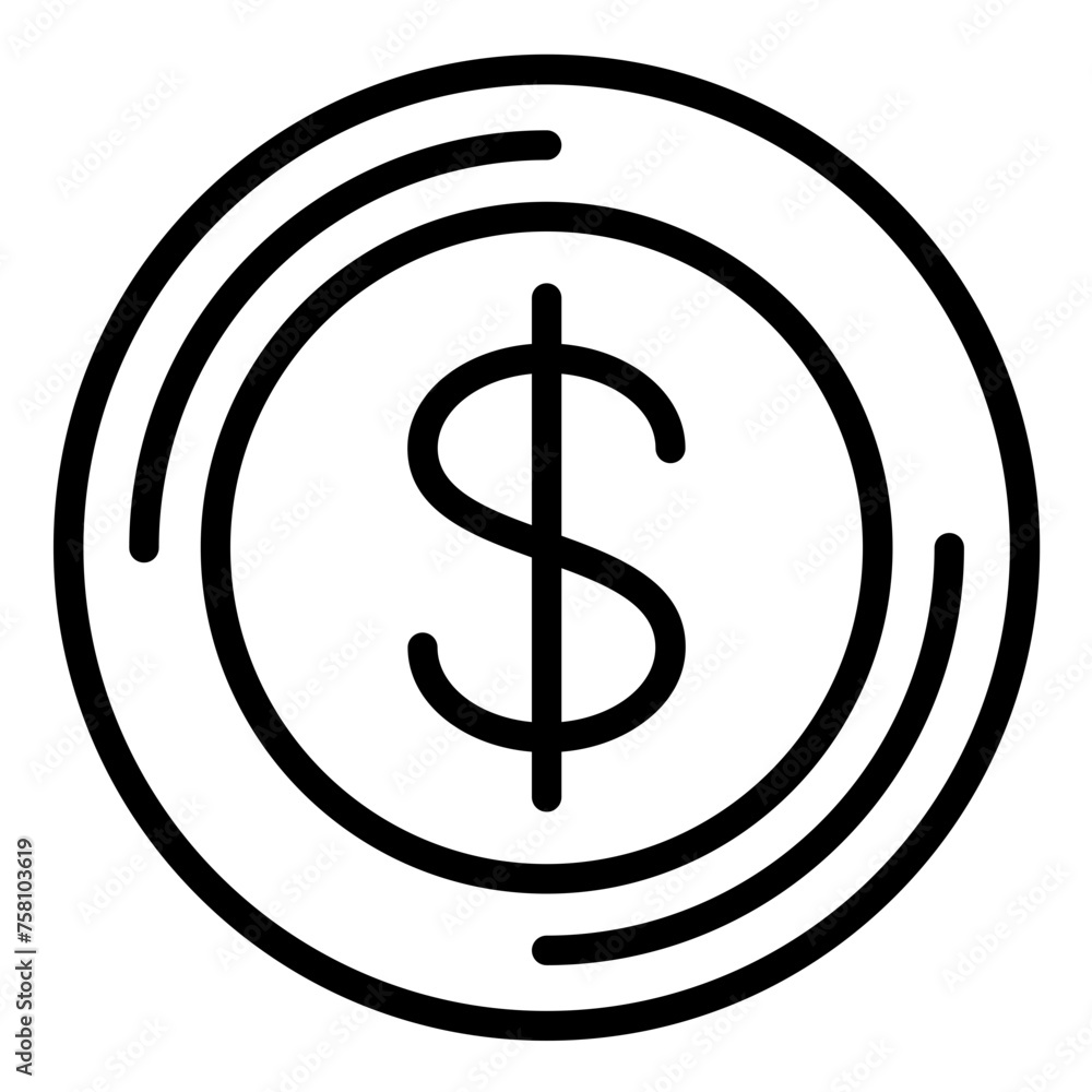 Obraz premium Vector Design Coin Icon Style