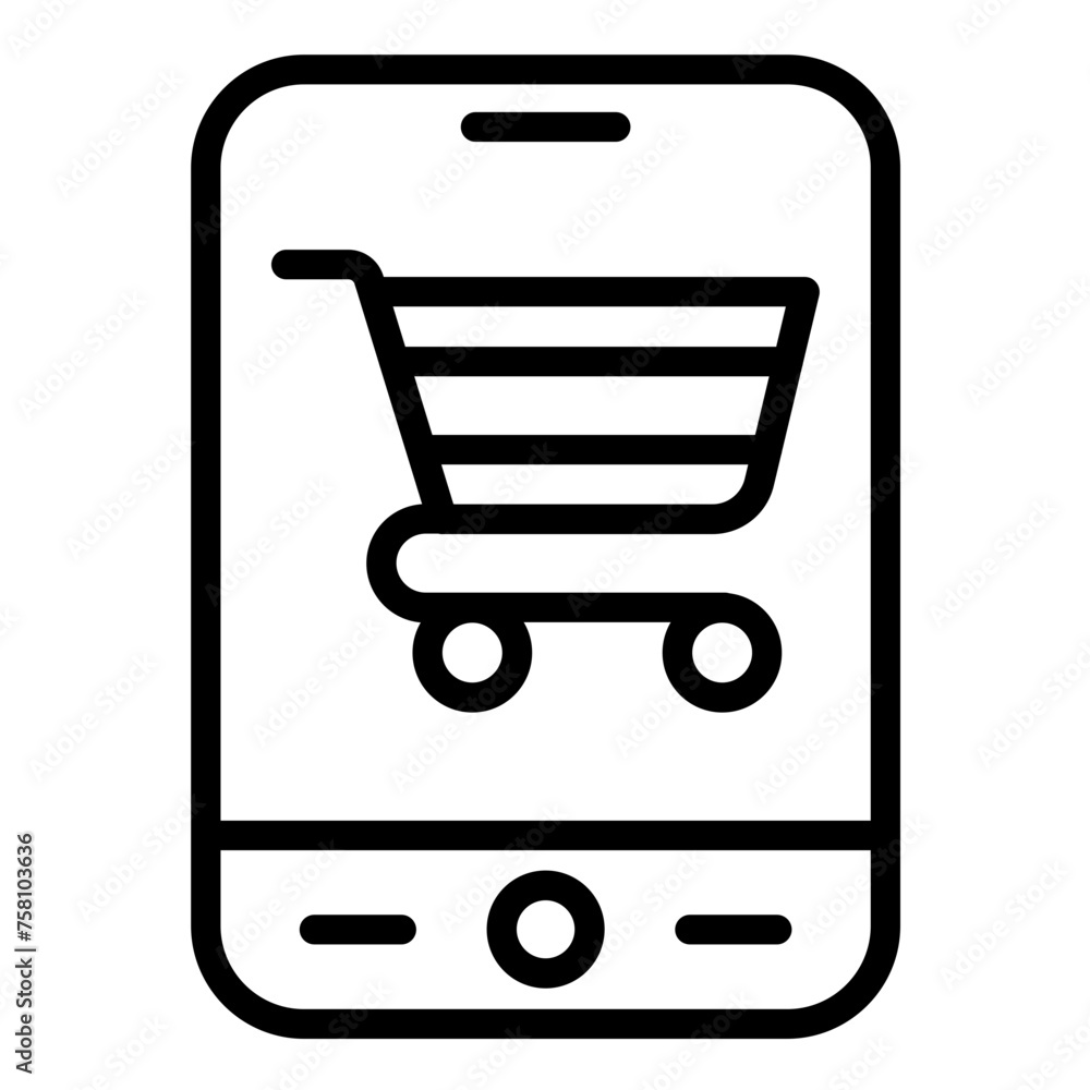 Vector Design Online Shopping Icon Style Vector Design Online Shopping Icon Style