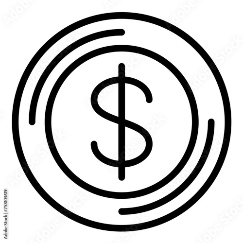 Vector Design Coin Icon Style