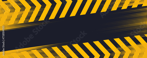 Social media post template background vector, editable post template social media banners with grunge warning system mark illustration