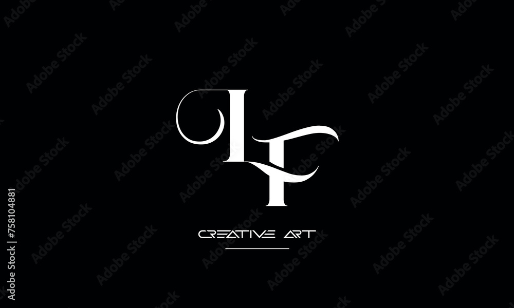 FL, LF, F, L abstract letters logo monogram FL, LF, F, L abstract letters logo monogram
