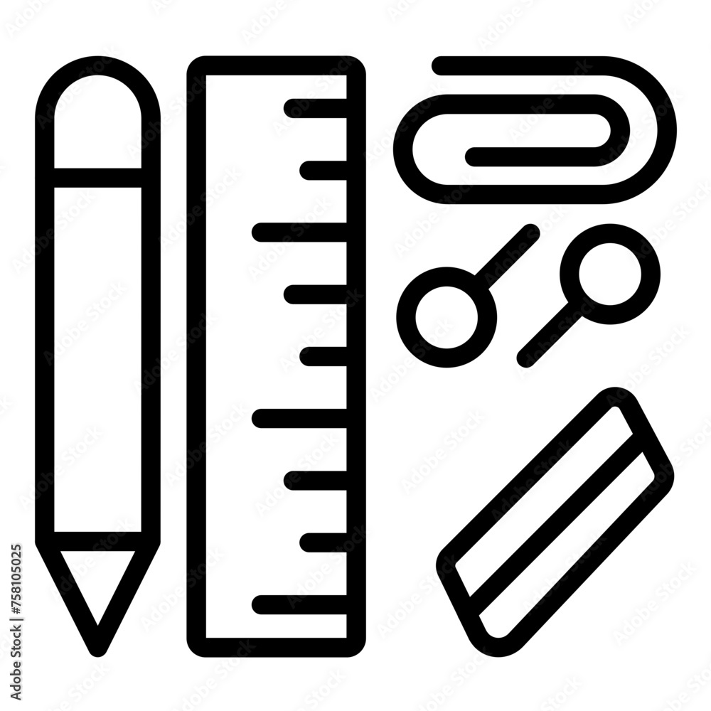 Vector Design Office Supplies Icon Style Vector Design Office Supplies Icon Style