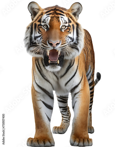 Realistic dangerous tiger