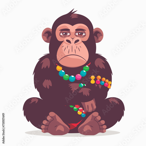 Vector cartoon bored ape character