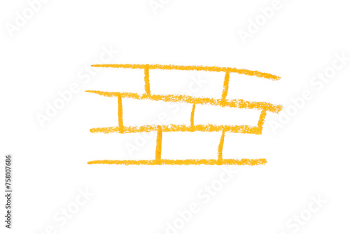 yellow pencil strokes isolated on transparent background © กฤษฎา พวงราช