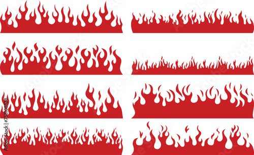 Simple classic flame drawings.