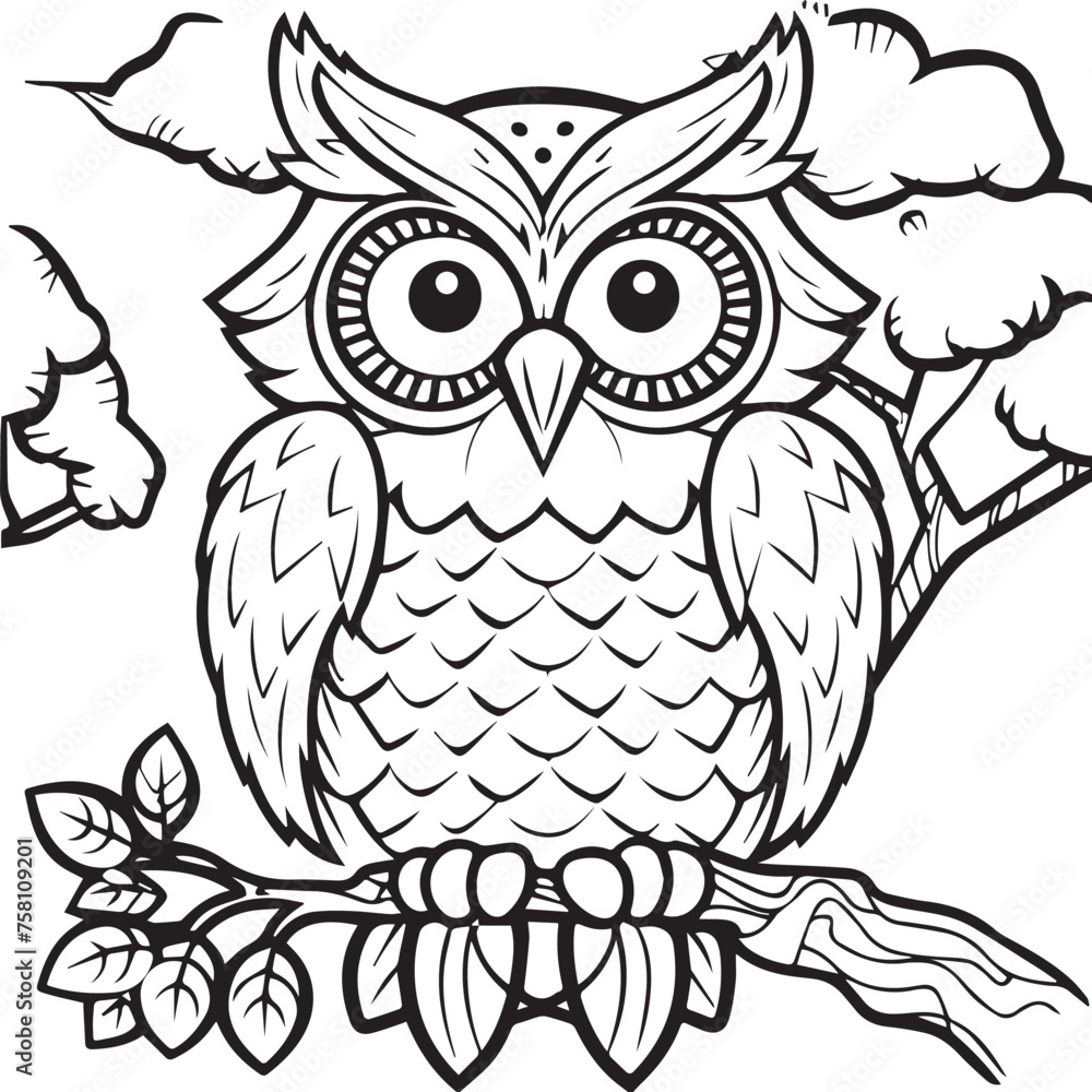 Fototapeta premium Bird coloring pages. Bird outline vector for coloring book