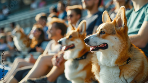 Pet friendly, cute dogs are allowed into the stadium. Sit and watch sports together with other people. 