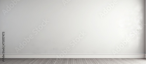Empty room with white background and grey painted wall photo