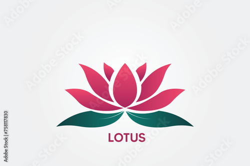 lotus flower icon logo beauty product vector illustration
