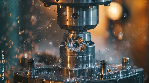 the machining process using a shaped cutter end mill
