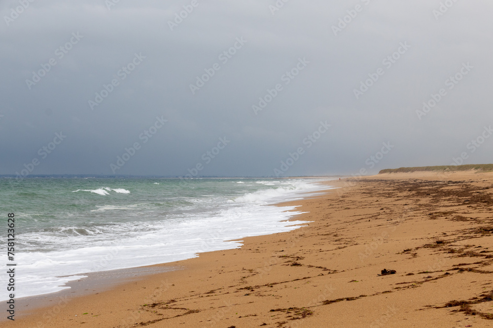 waves on the beach in the morning