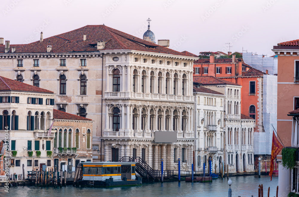 Ca' Rezzonico palace on Grand canal, Venice, Italy