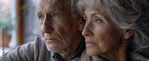 elderly couple portrait Generative AI