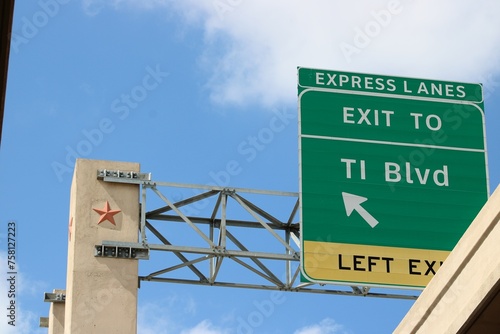 See from nearly 100 feet below, the signage for express lanes are even getting attention on the current additions to the Dallas High 5 and the eastern corridor of the LBJ I=635 sections