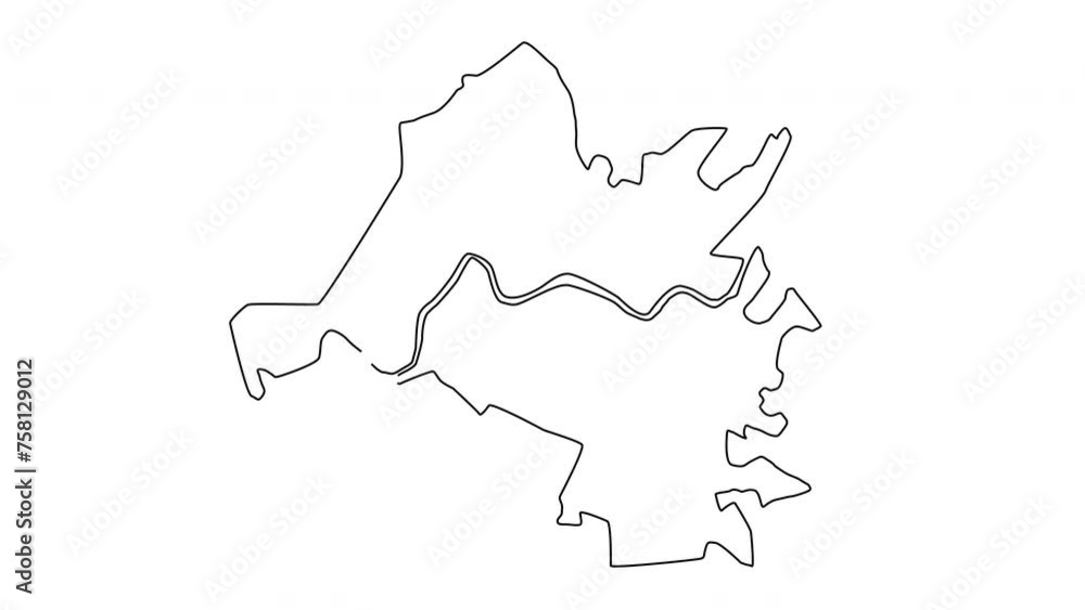 animated sketch map of Uzhhorod in ukraine animated sketch map of Uzhhorod in ukraine