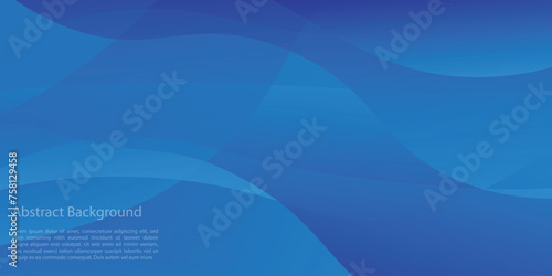 Teal background. Abstract very saturated light bluish cyan pattern with translucent curved line. Vector EPS 10