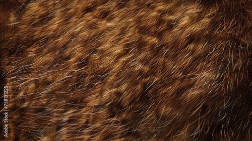 bear fur in a hyperrealistic manner, showcasing its soft and fuzzy qualities in an evenly lit composition, perfect for creating a seamless pattern that exudes opulence. SEAMLESS PATTERN