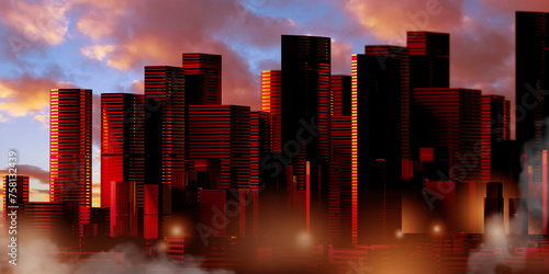 Sunset Reflections on Moder...