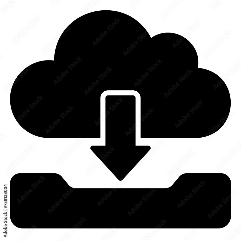 Download icon from the cloud into computer storage Download icon from the cloud into computer storage