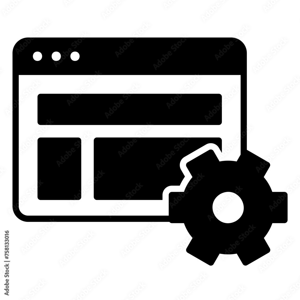 Website page display layout settings icon Website page display layout settings icon