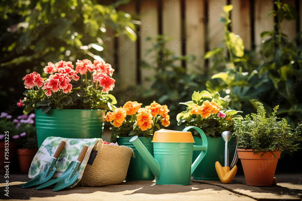 Fototapeta premium Earth day cultivation conceptual Generative AI picture farmer gathering harvest