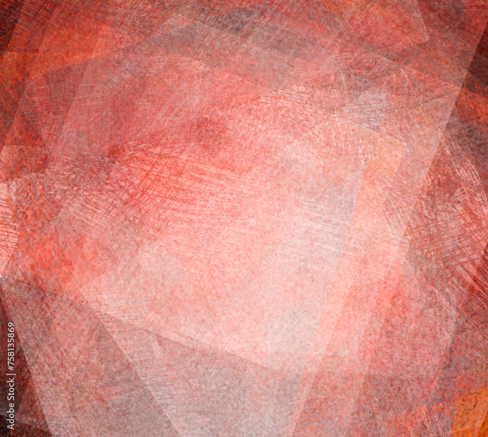 red squares diamonds and overlapping transparent transparent shapes on light pastel background, polygon geometric design in modern art style backdrop with texture