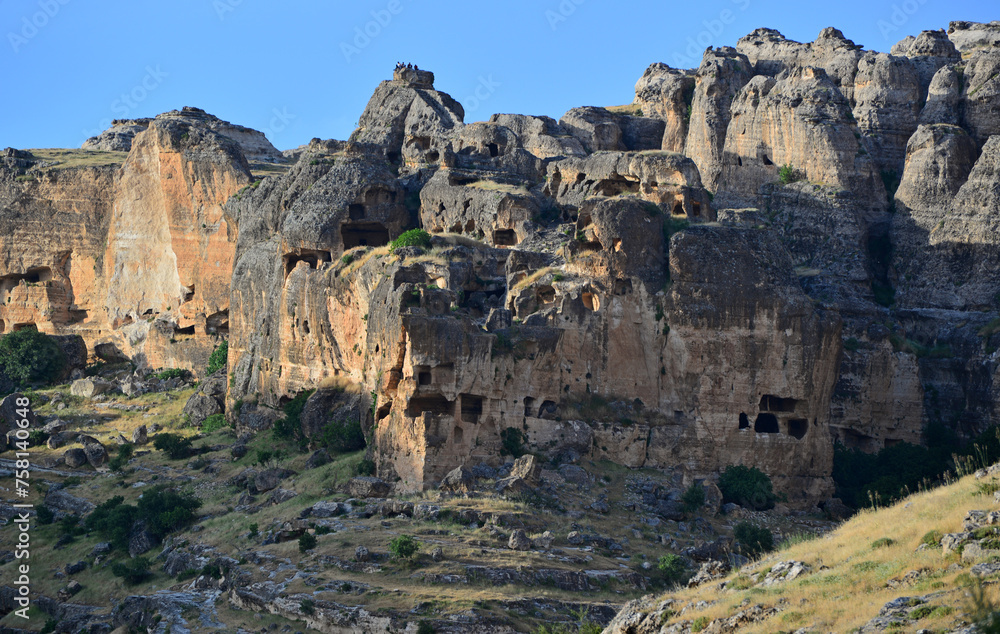 The Hasuni Caves, located in Silvan, Turkey, date from the ancient period.