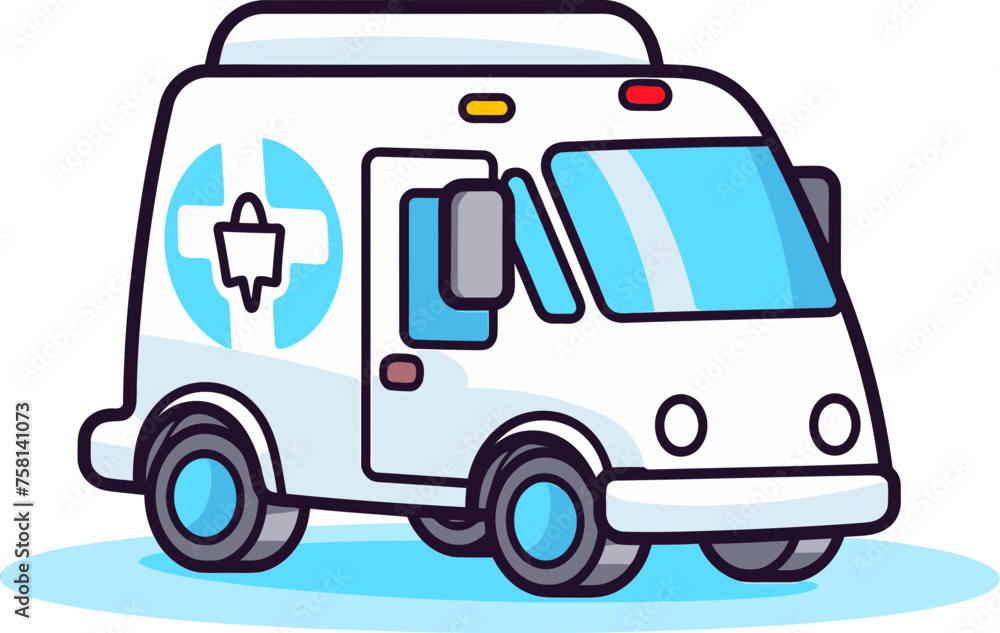 Ambulance Emergency Response Unit Vector Illustration
