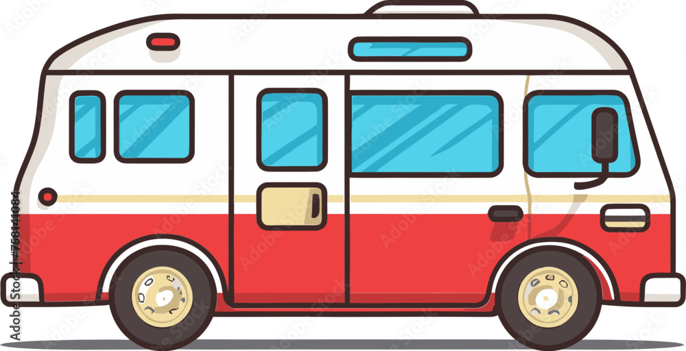 Ambulance at Scene of Medical Emergency Vector Illustration