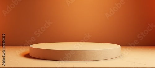 Abstract background podium for showcasing products. Empty round platform mockup for display.