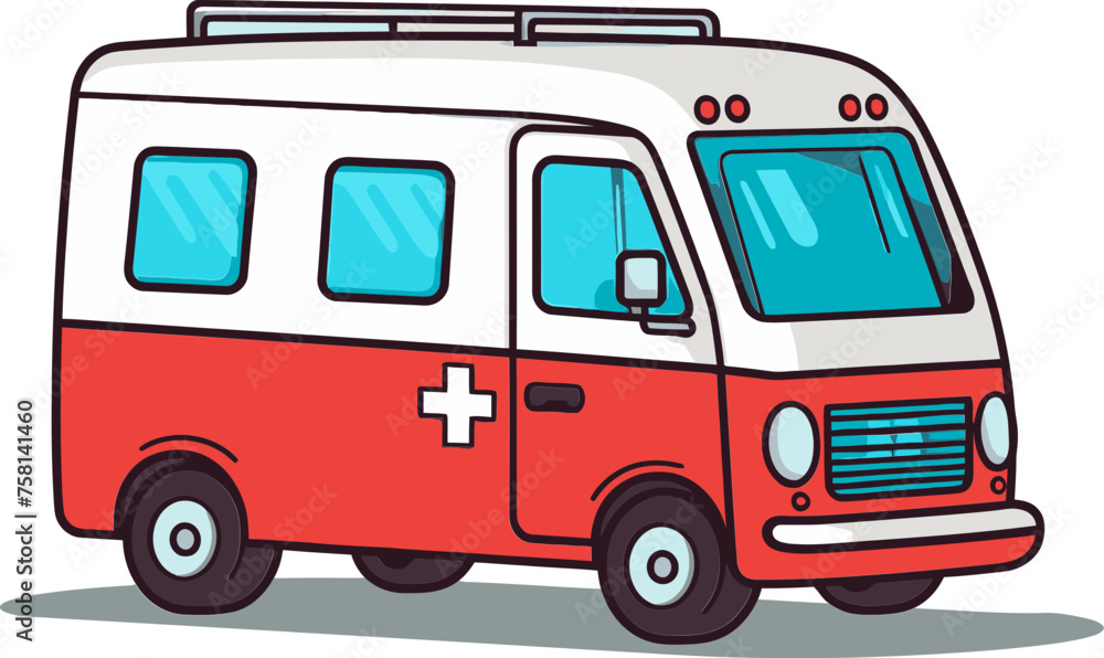 Ambulance Crew on Standby Vector Illustration