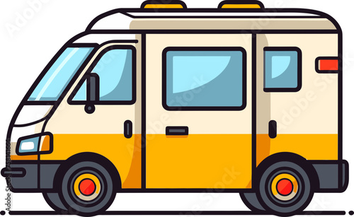 Ambulance at Accident Site Vector Illustration
