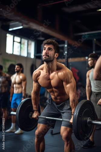 Powerful Moments from an Intense Crossfit Training Session in a Professional Gym