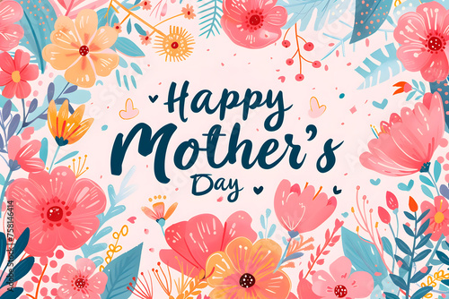 Mother's day illustration with the text 