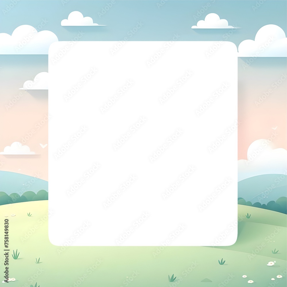 Fototapeta premium 봄 풍경 프레임