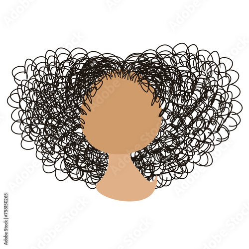 Curly Fro Hair Longer Brown Skin