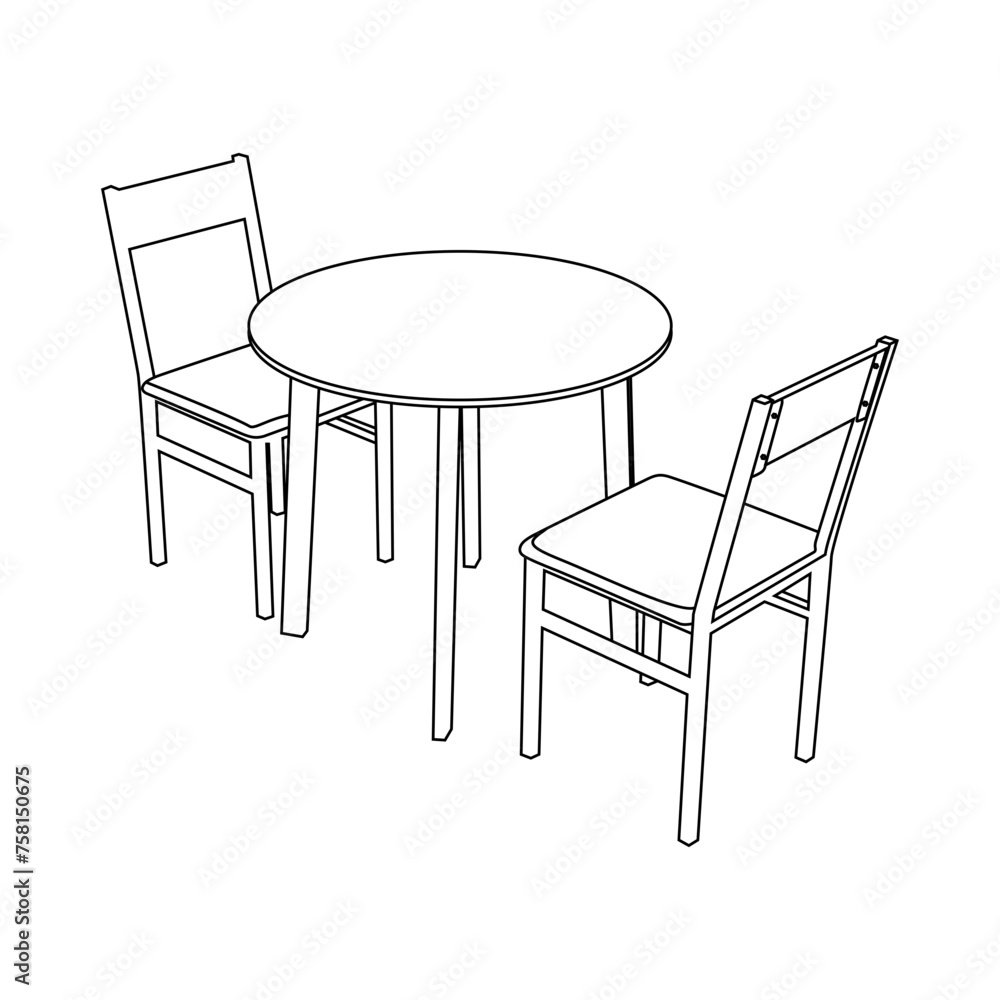 A contemporary dining table set at bar height, promoting a casual and communal dining experience. A contemporary dining table set at bar height, promoting a casual and communal dining experience.