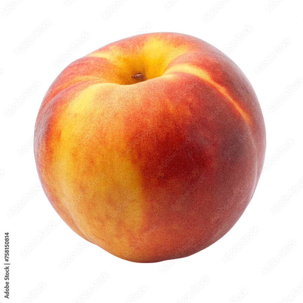 Ripe peach isolated on Transparent background. Ripe peach isolated on Transparent background.