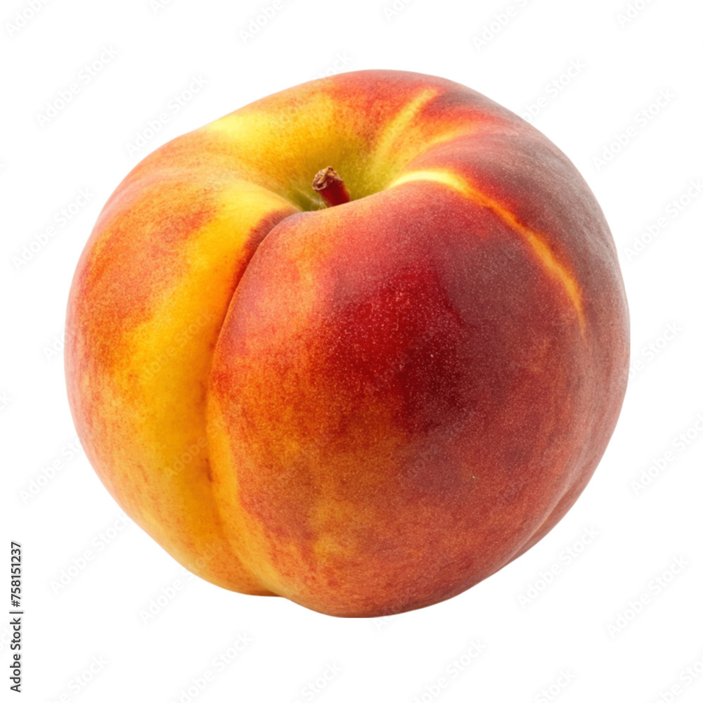 Ripe peach isolated on Transparent background. Ripe peach isolated on Transparent background.