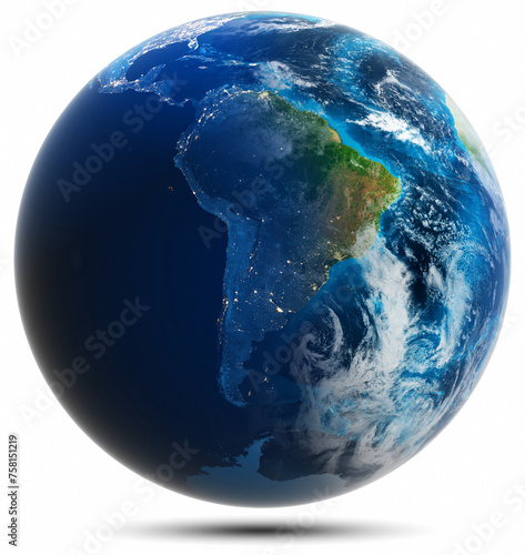 World globe - America, Brazil