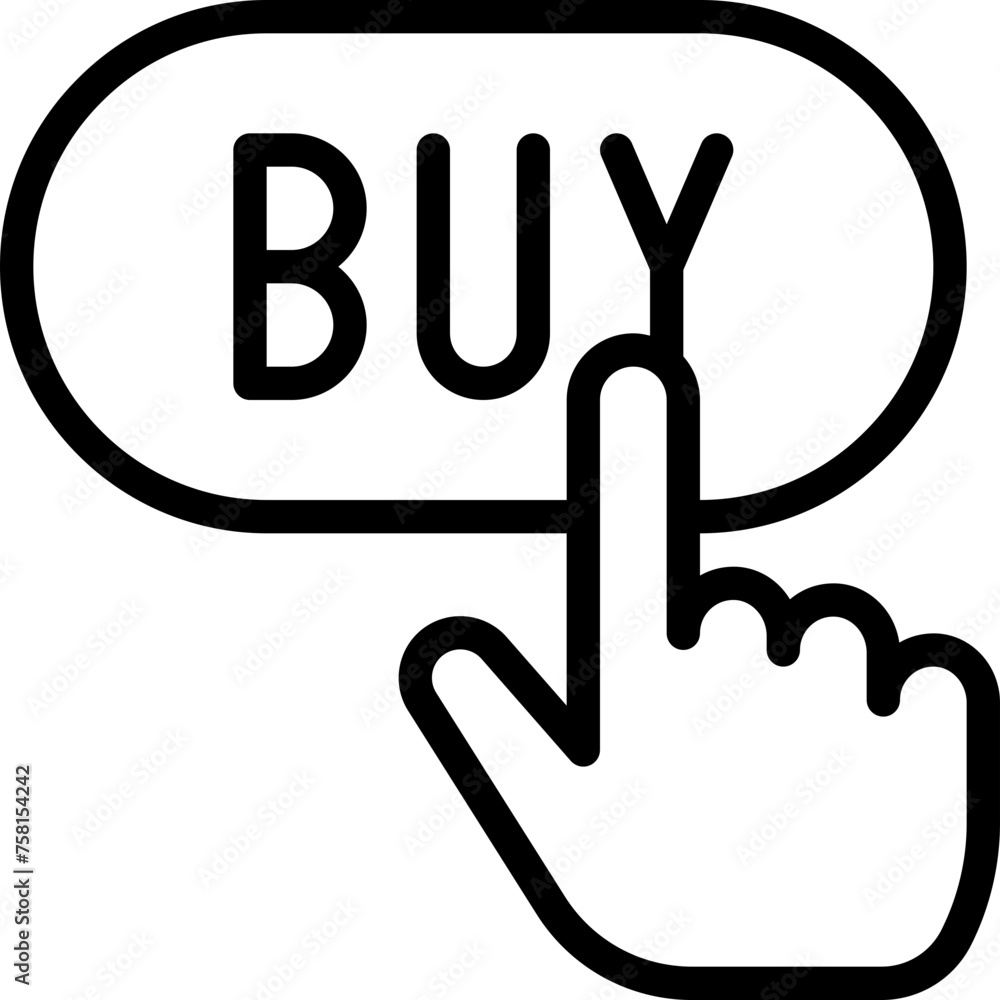 Press Buy Button Icon Press Buy Button Icon