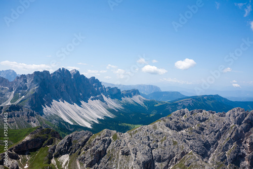 Odle group view, dolomites landscape