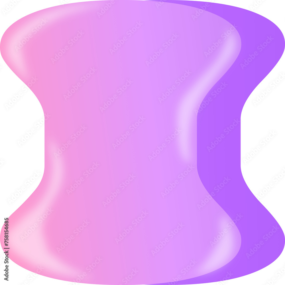 abstract 3d rendered illustration of a pink and blue glass