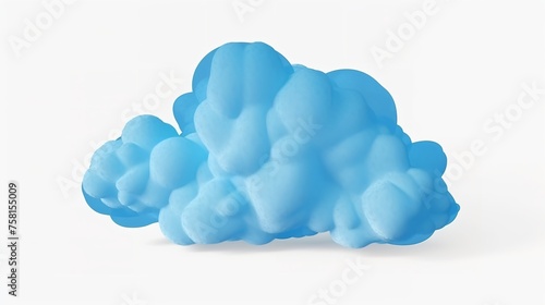 Blue Digital Cloud Cut Out: Concept of Cloud Computing